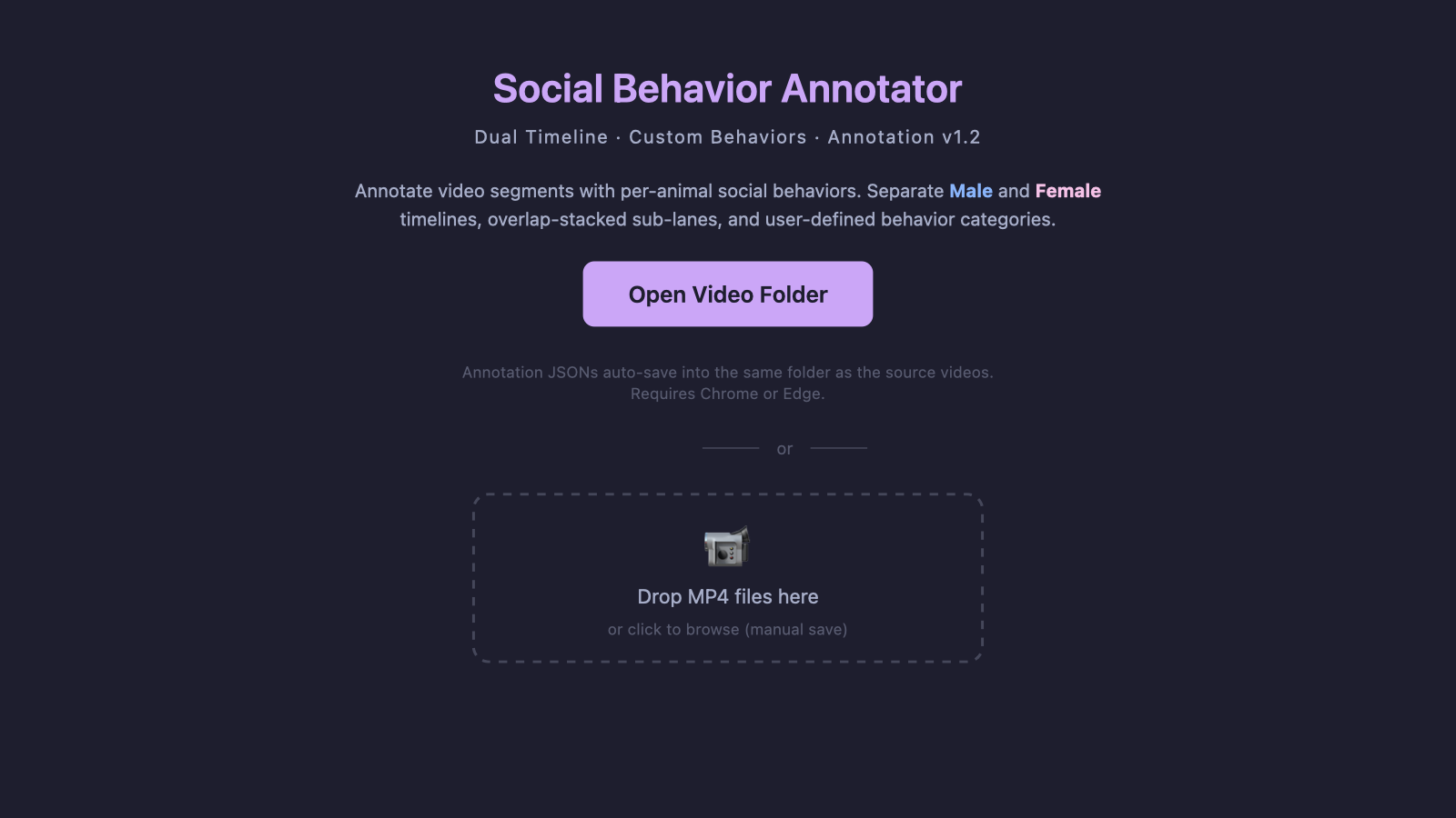 Social Behavior Annotator GUI